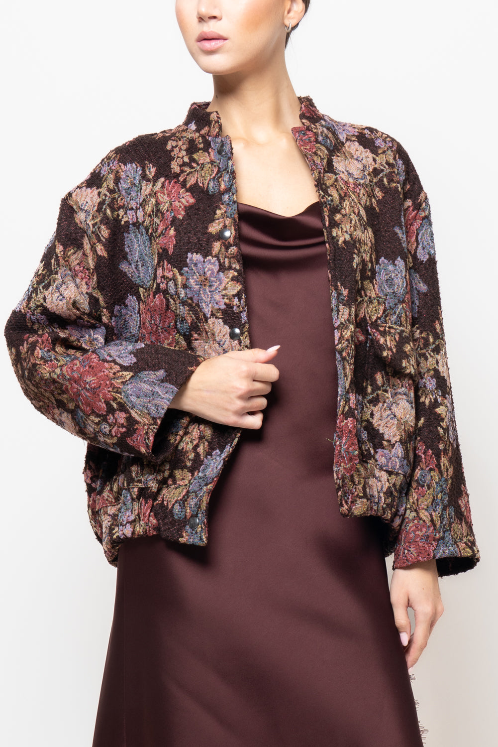 Bomber in stampa floreale