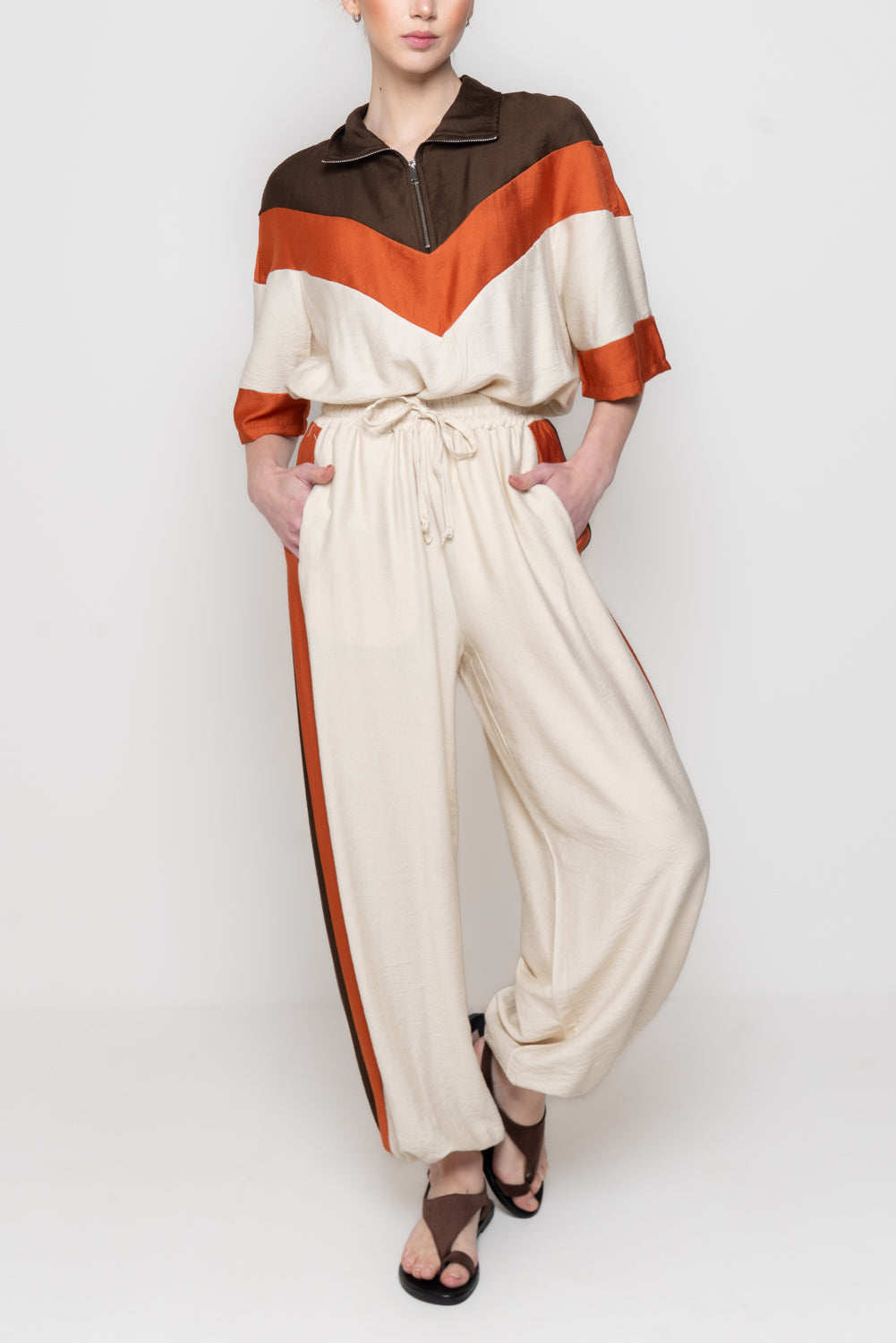 Pantalone Color Block