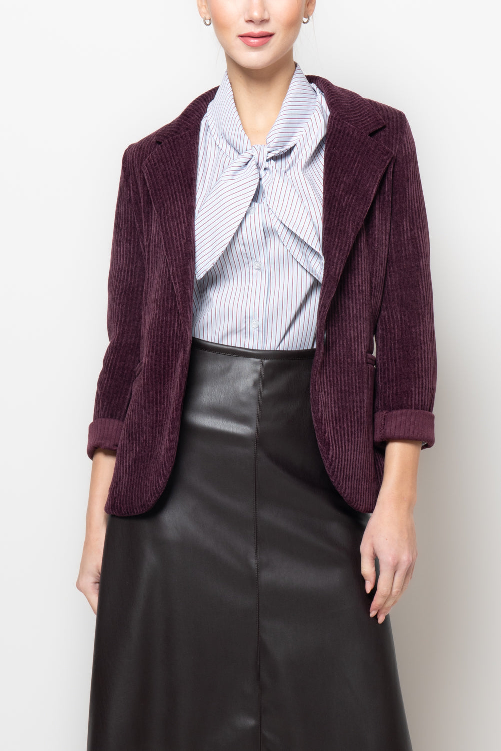 Giacca sfiancata in velluto