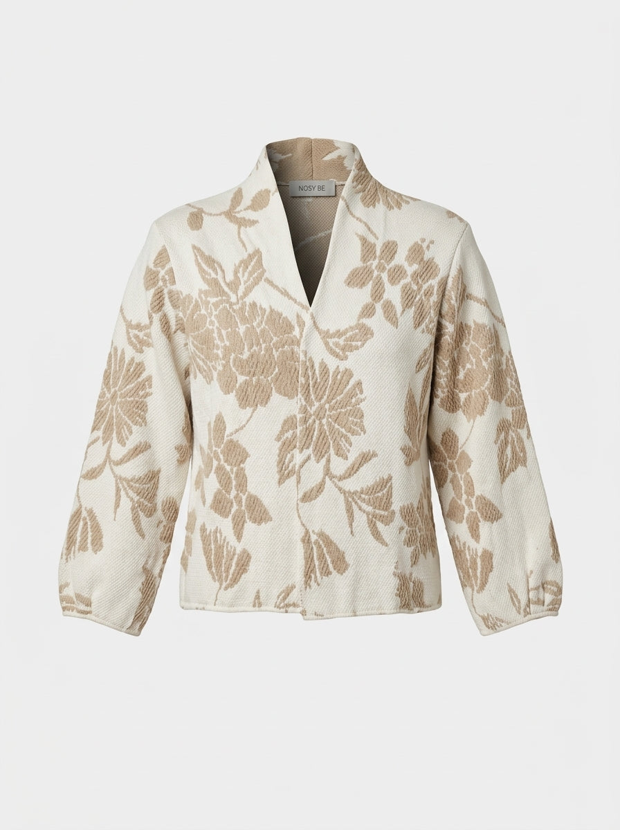 Kimono in maglia fantasia jacquard