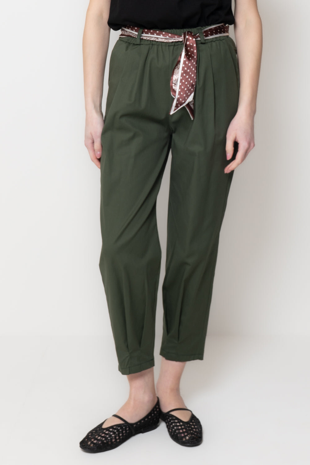 Pantaloni con Cintura Foulard