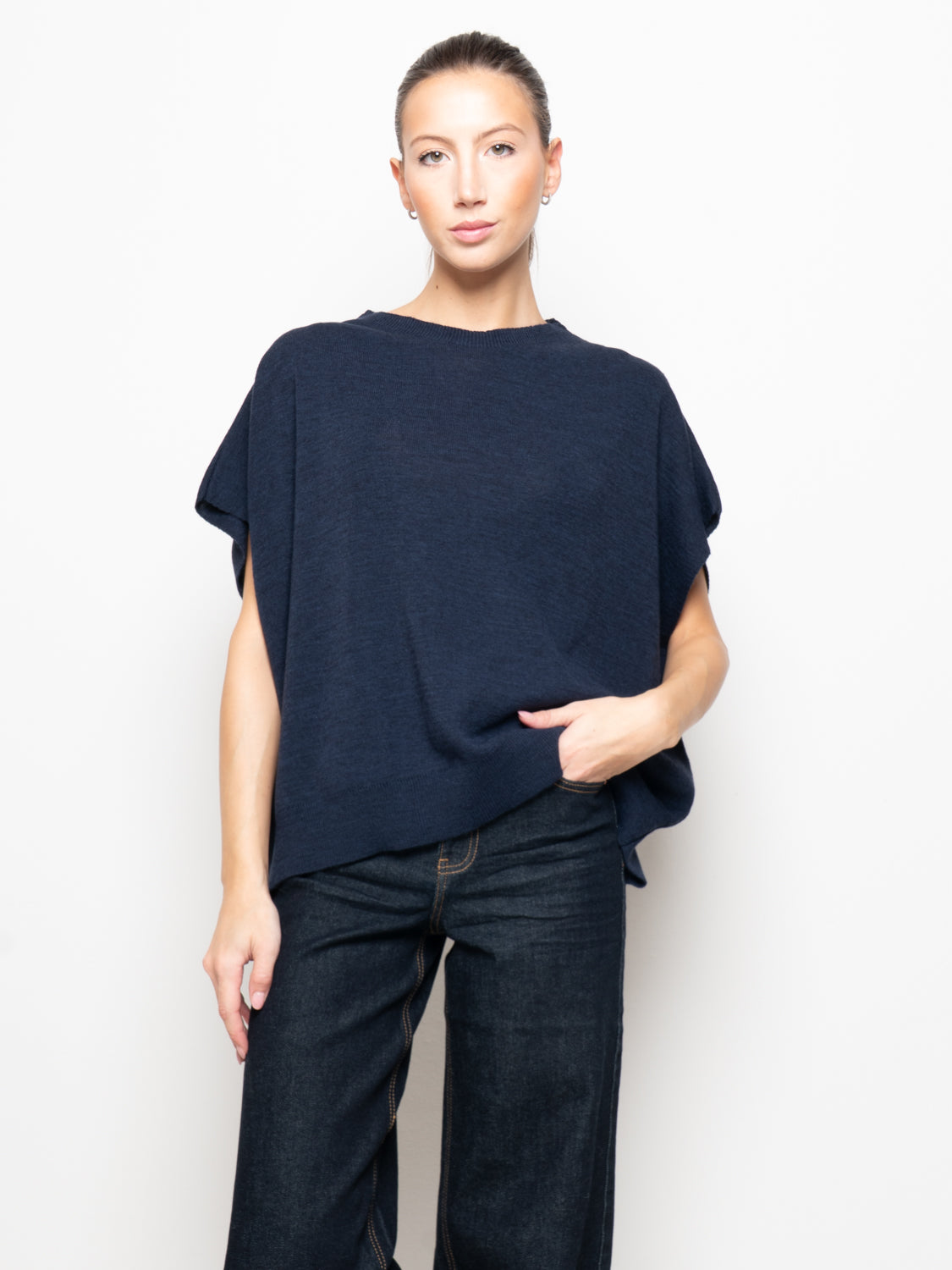 Gilet over misto lana