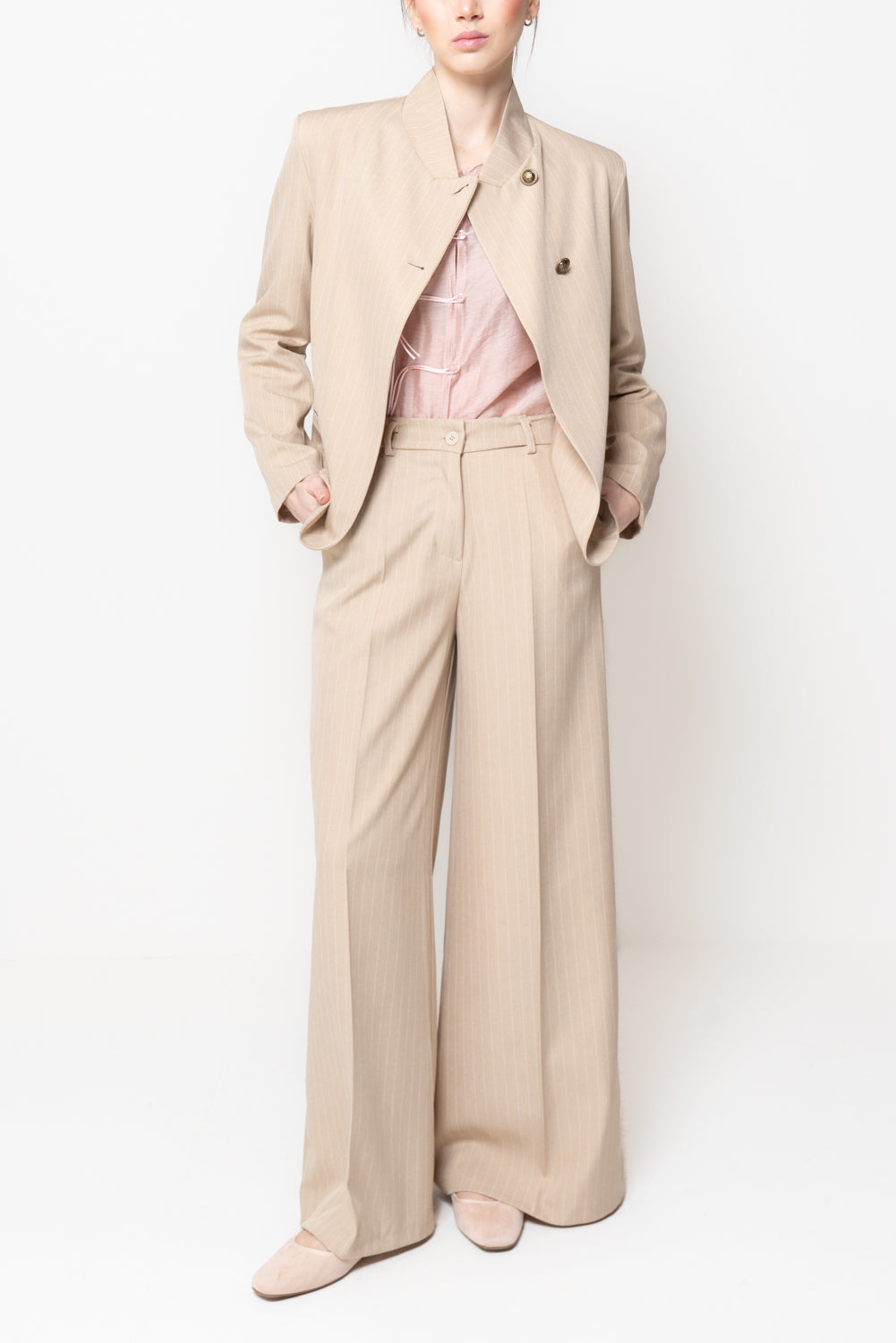 Blazer Gessato Monopetto