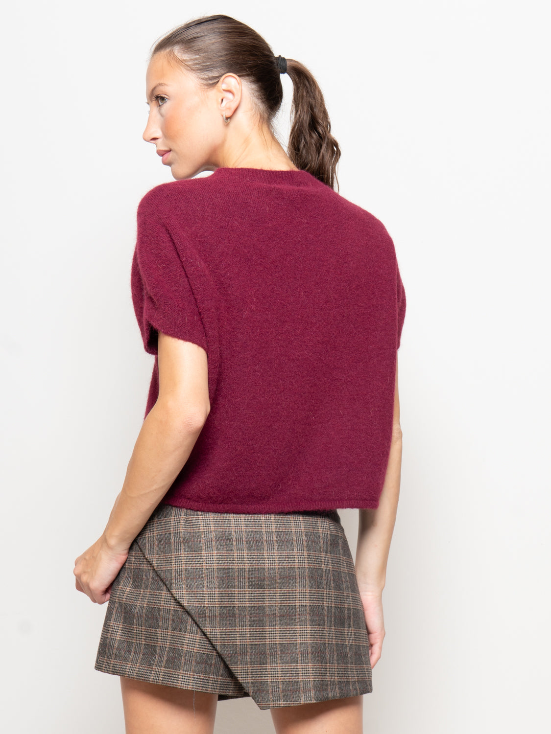 Maglia a scatola misto angora