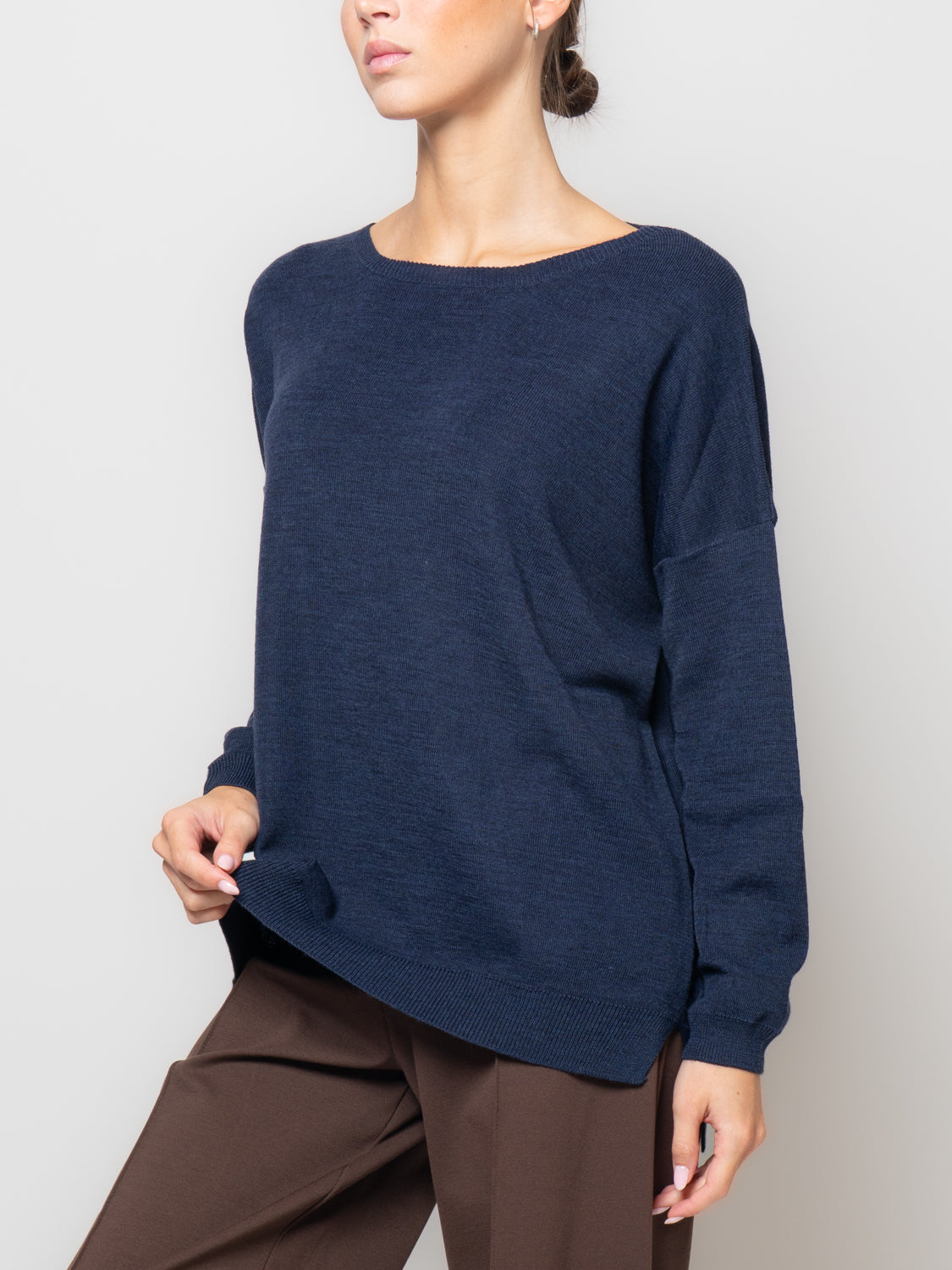 Maglia over misto lana