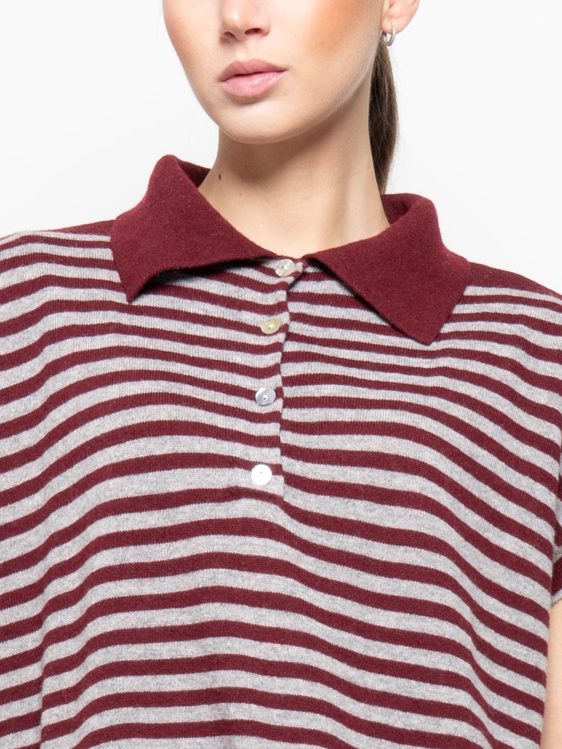 Polo in maglia a righe