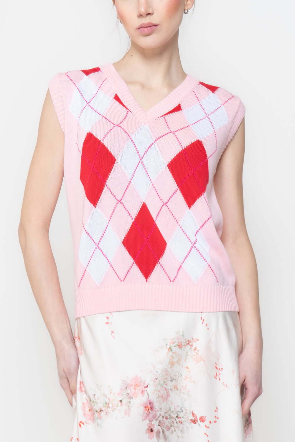 Gilet in Maglia a Rombi