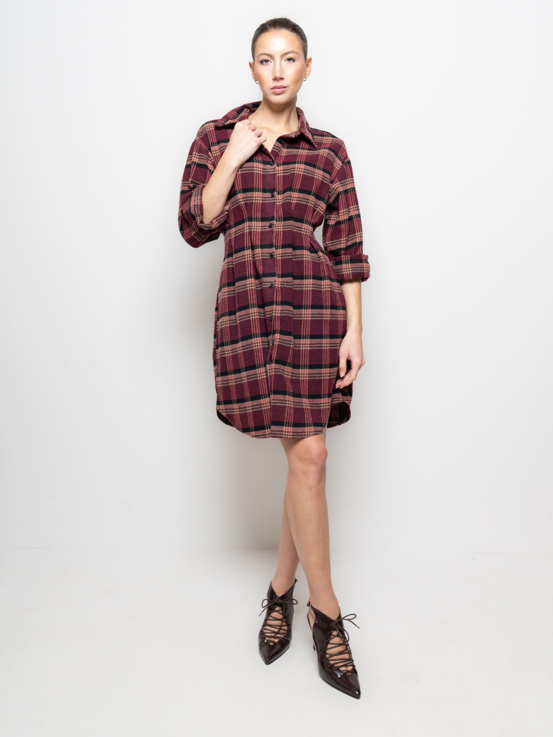 Abito camicia a quadri