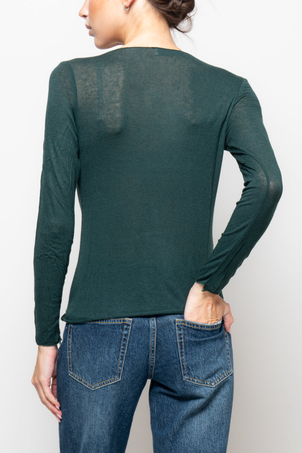 T shirt in misto cashmere