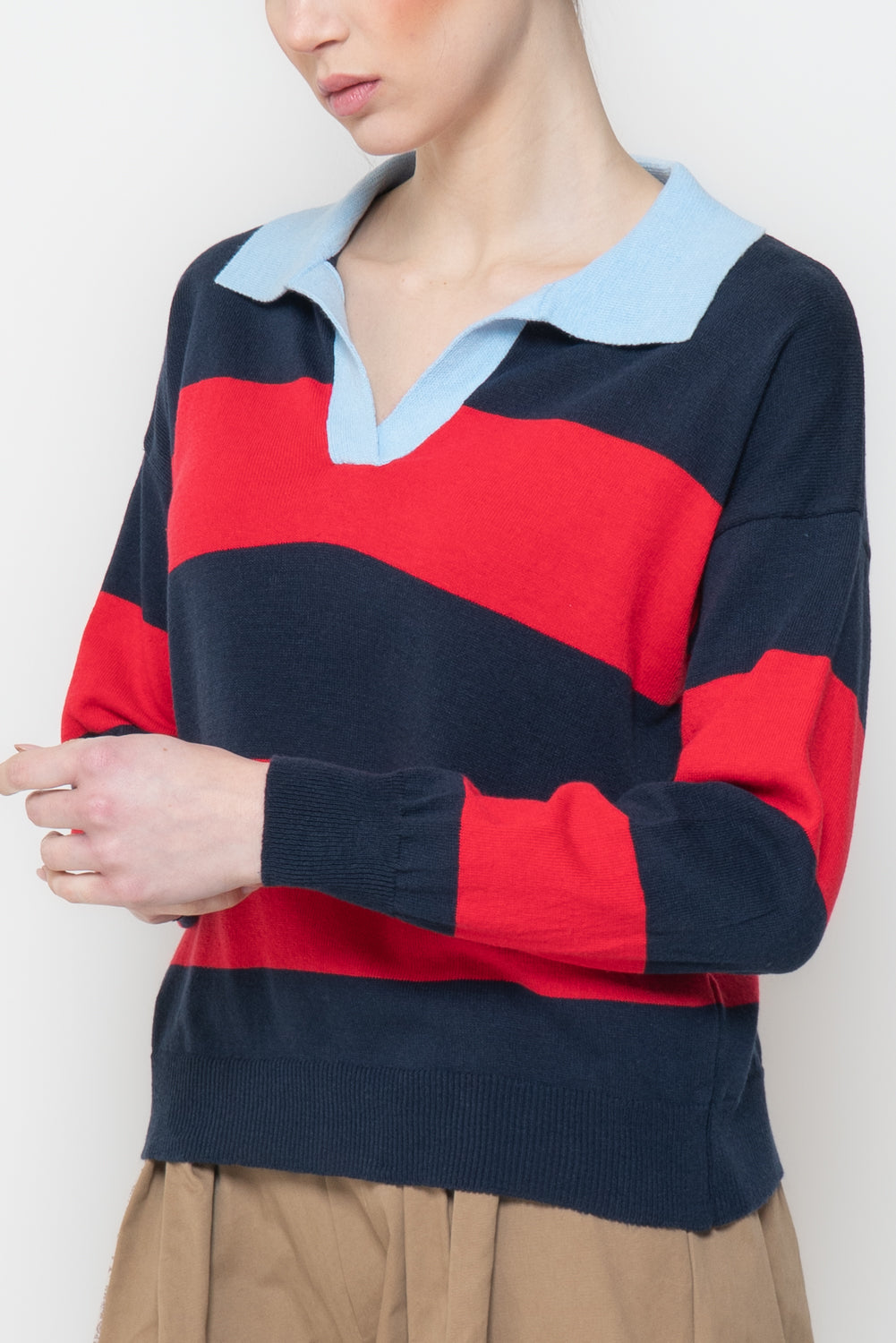 Polo in Maglia a Righe