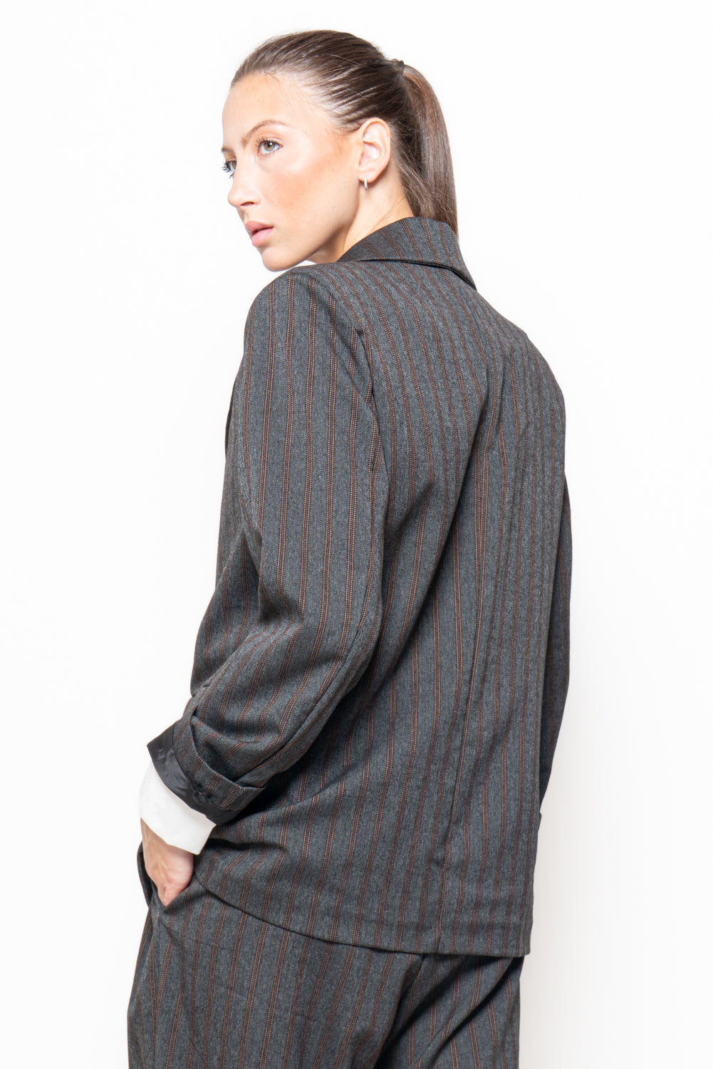 Blazer gessato doppiopetto