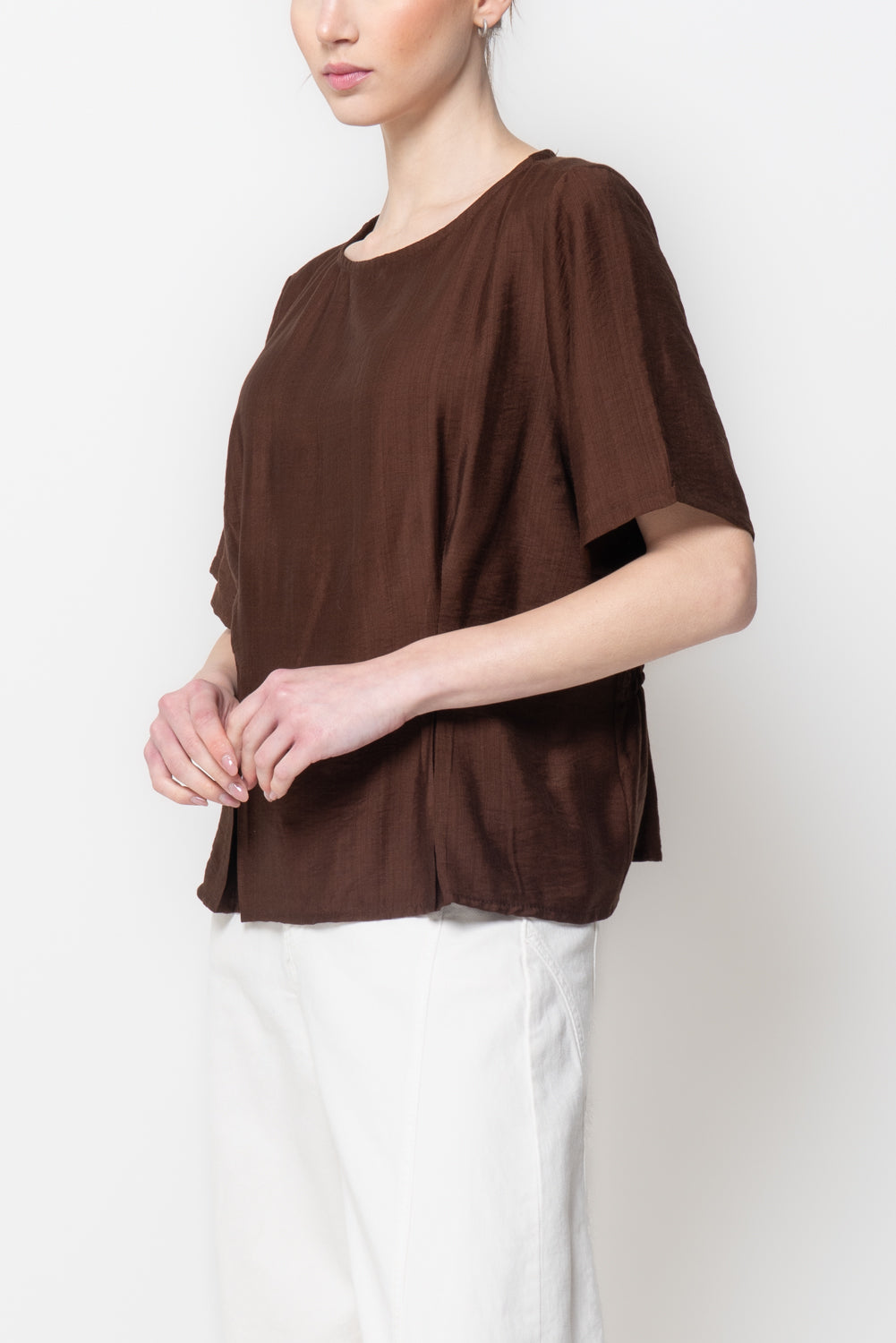 Blusa con Arricciatura Posteriore