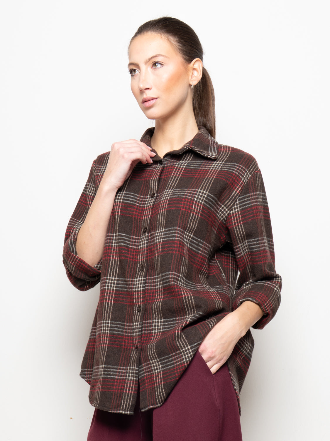 Camicia a quadri flanellata