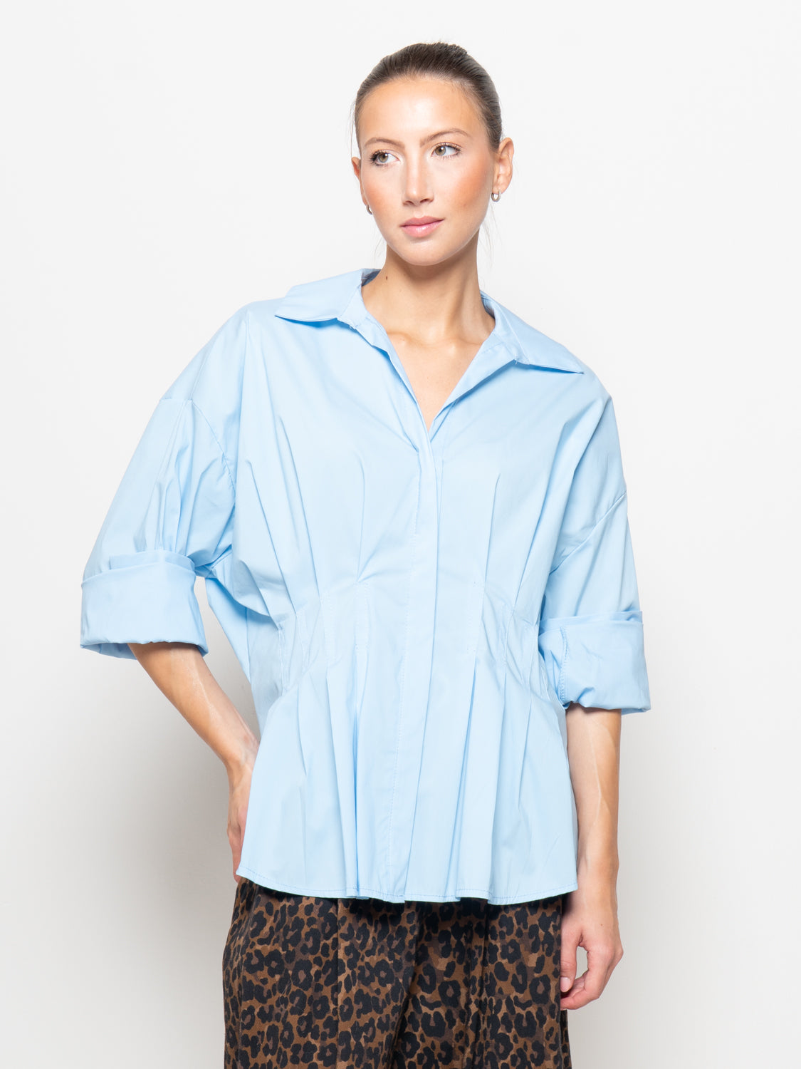 Camicia con vita arricciata