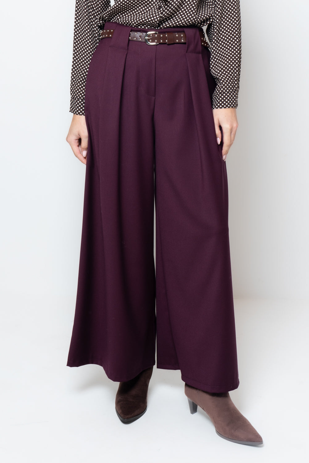 Pantalone palazzo con cannoni