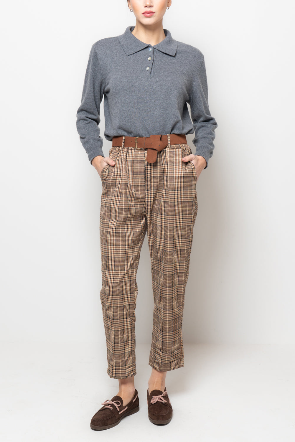 Pantaloni baggy tartan