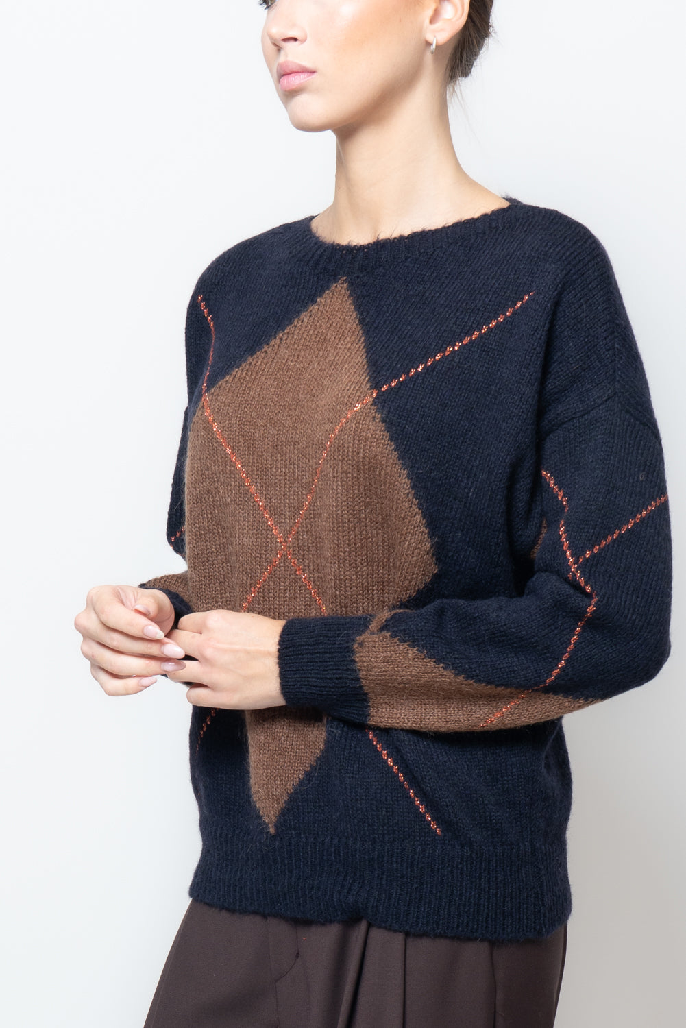 Maglia con motivo a rombo