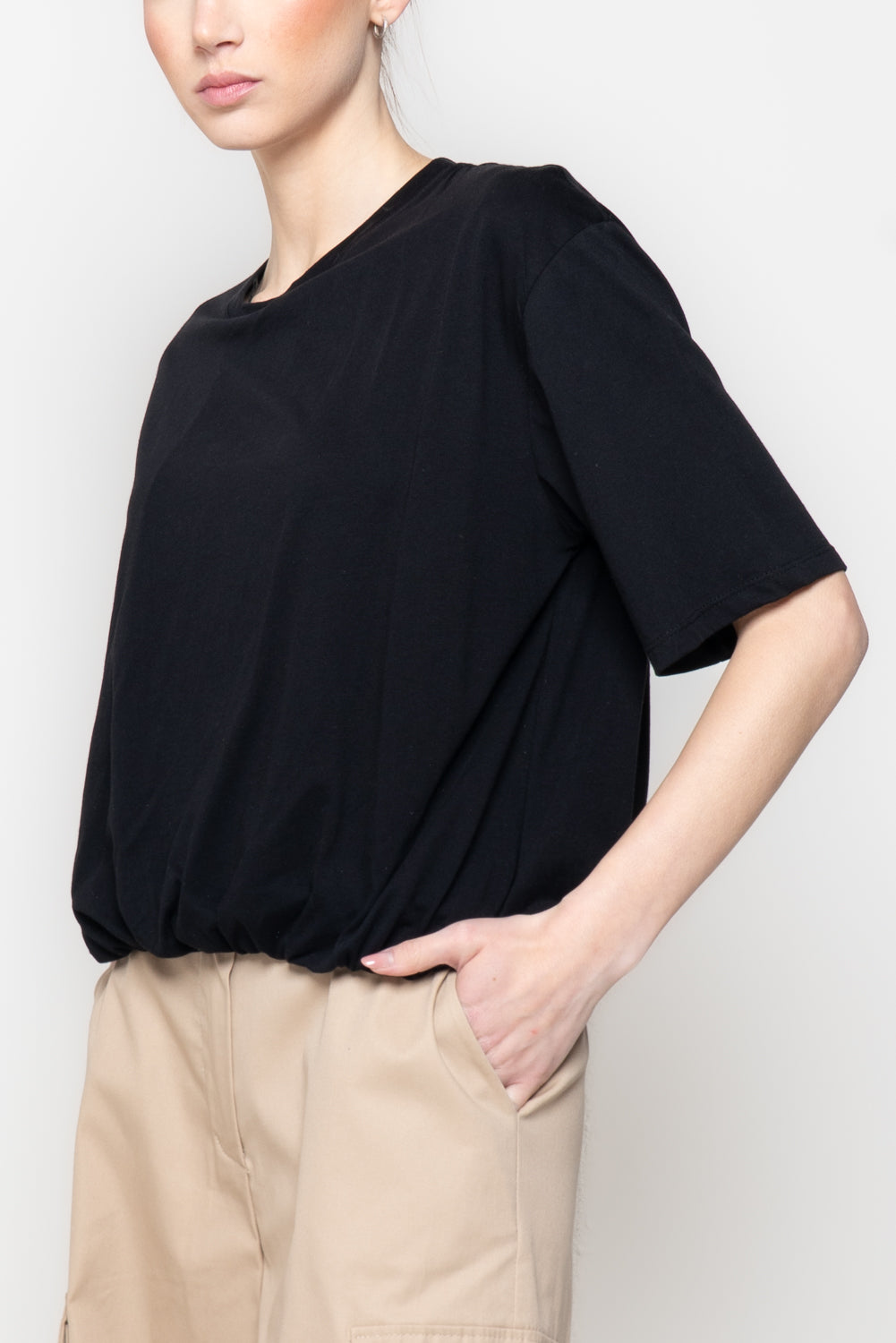 T-shirt fondo a bombolino