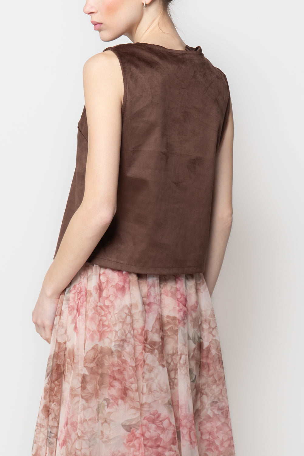 Gilet effetto scamosciato