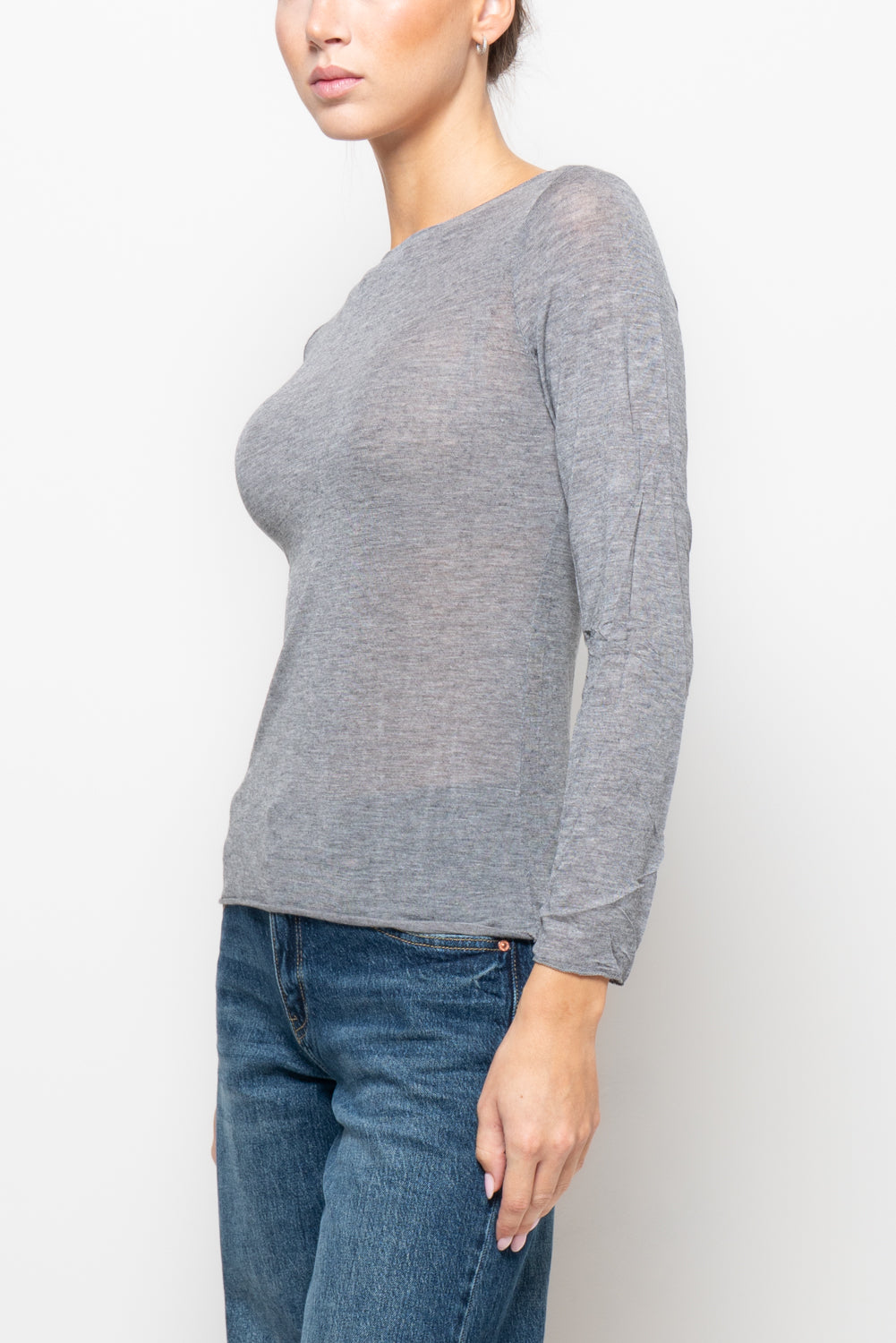 T shirt in misto cashmere