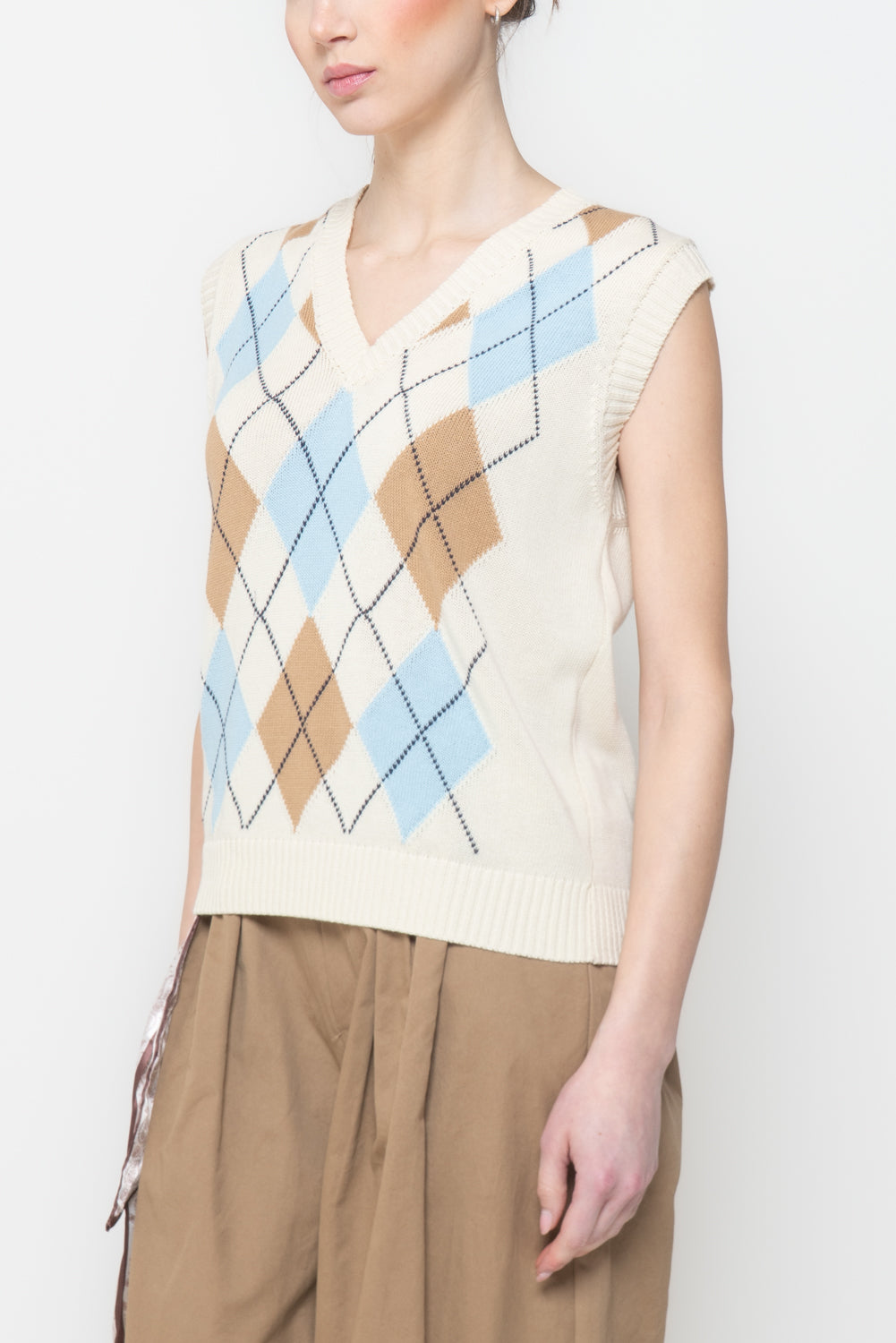 Gilet in Maglia a Rombi