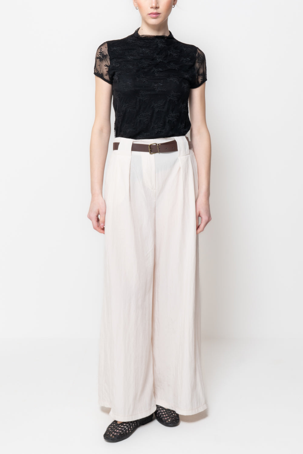 Pantalone a Palazzo con Cintura