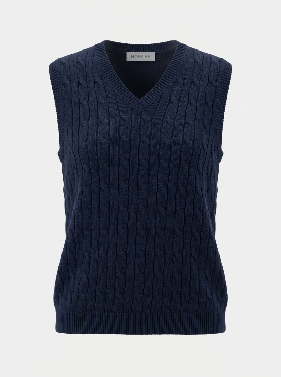Gilet in Maglia a Trecce