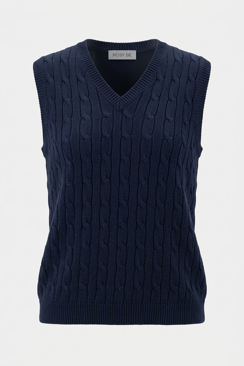 Gilet in Maglia a Trecce