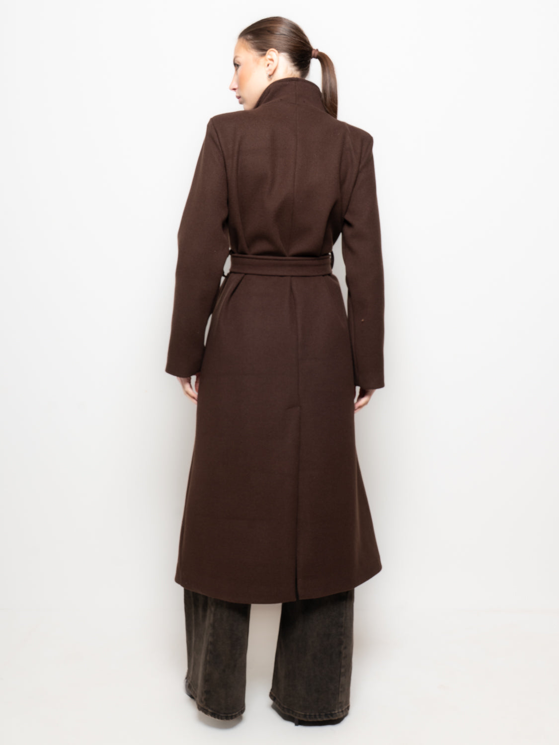 Cappotto lungo con cintura