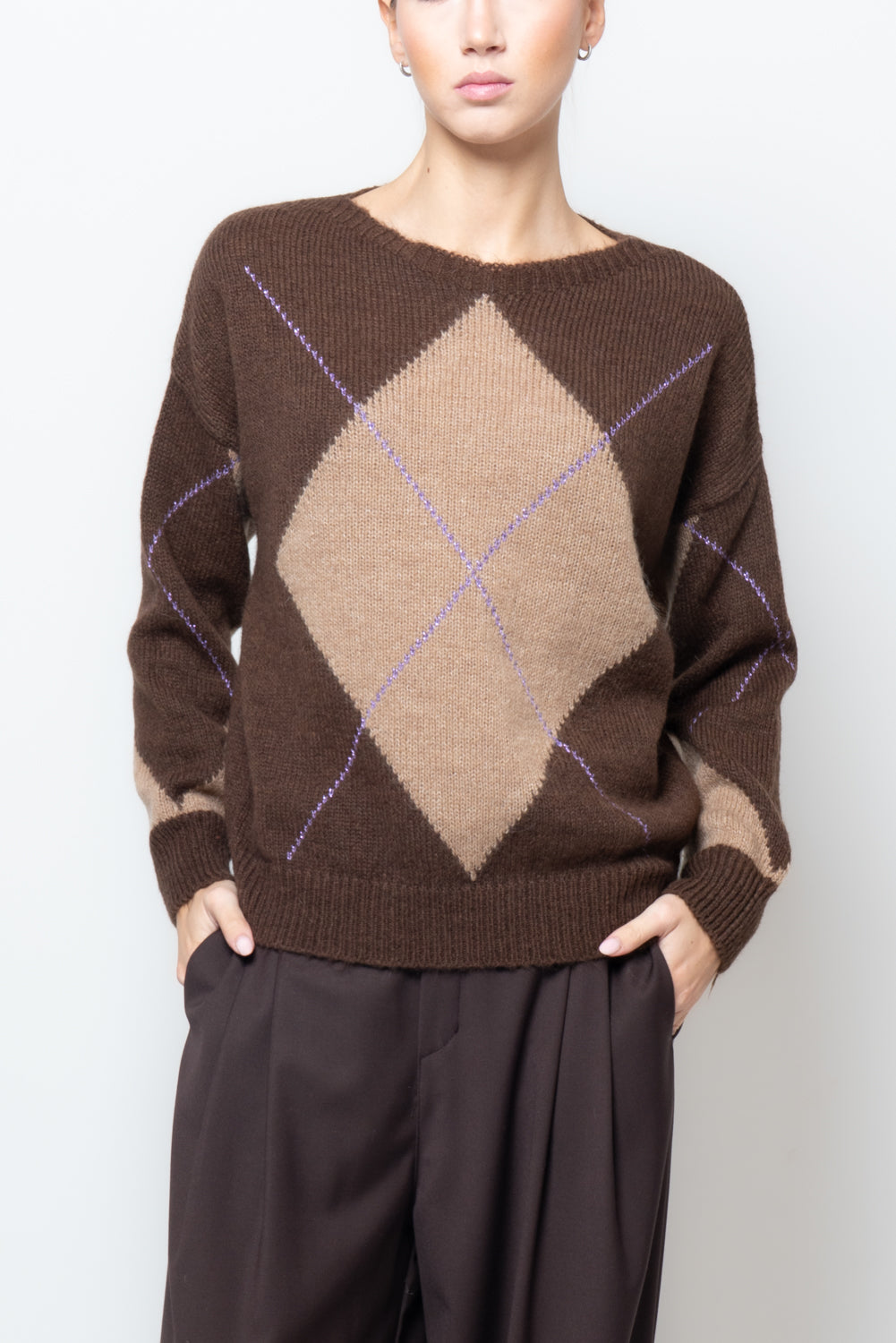 Maglia con motivo a rombo