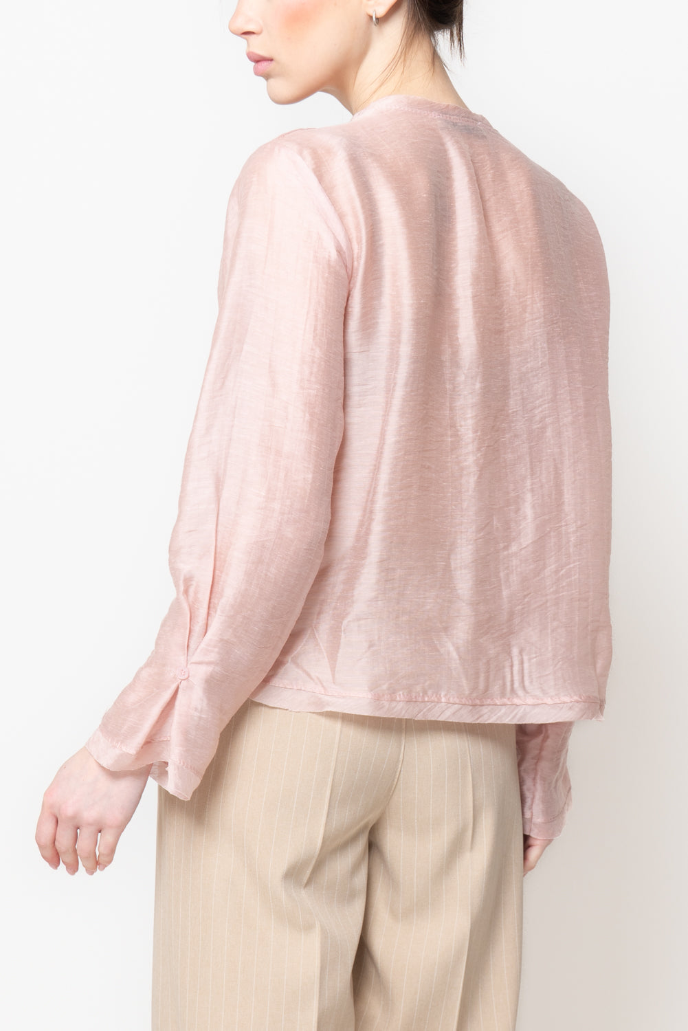 Camicia alla coreana con alamari