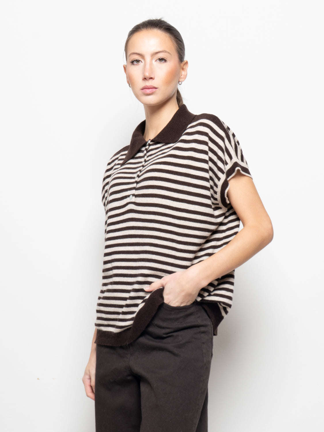 Polo in maglia a righe