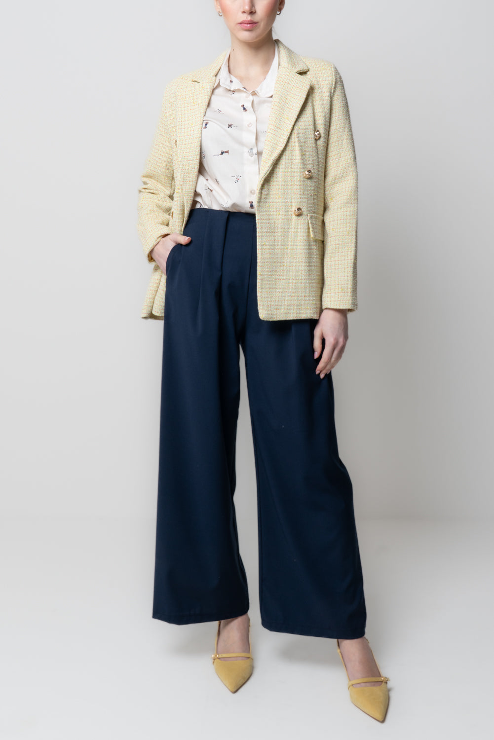 Blazer Doppiopetto Tweed Pastello