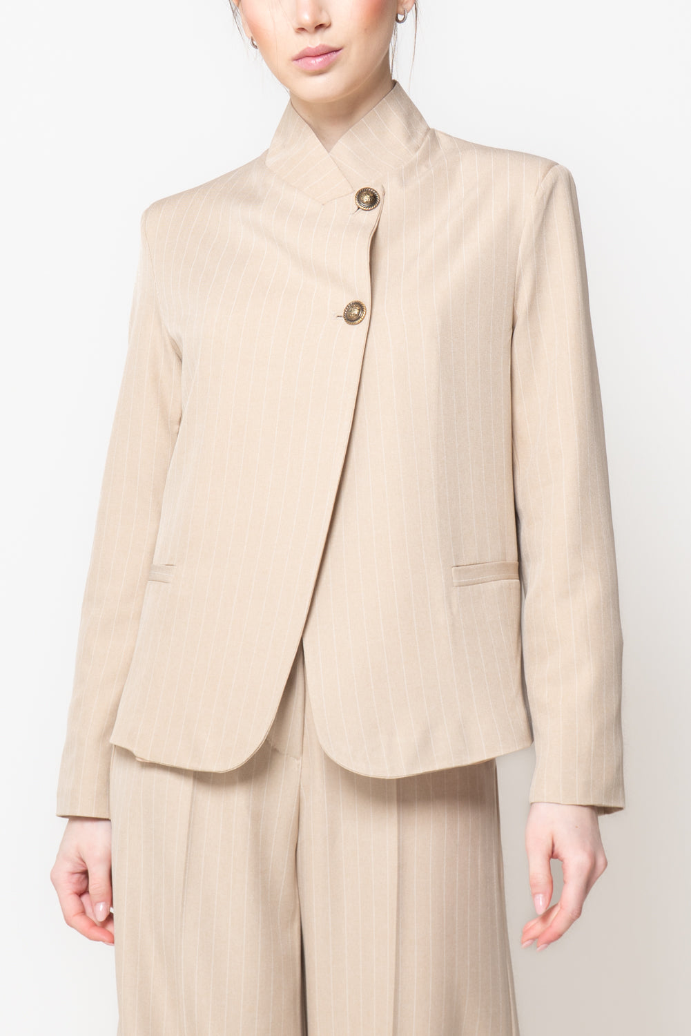 Blazer Gessato Monopetto