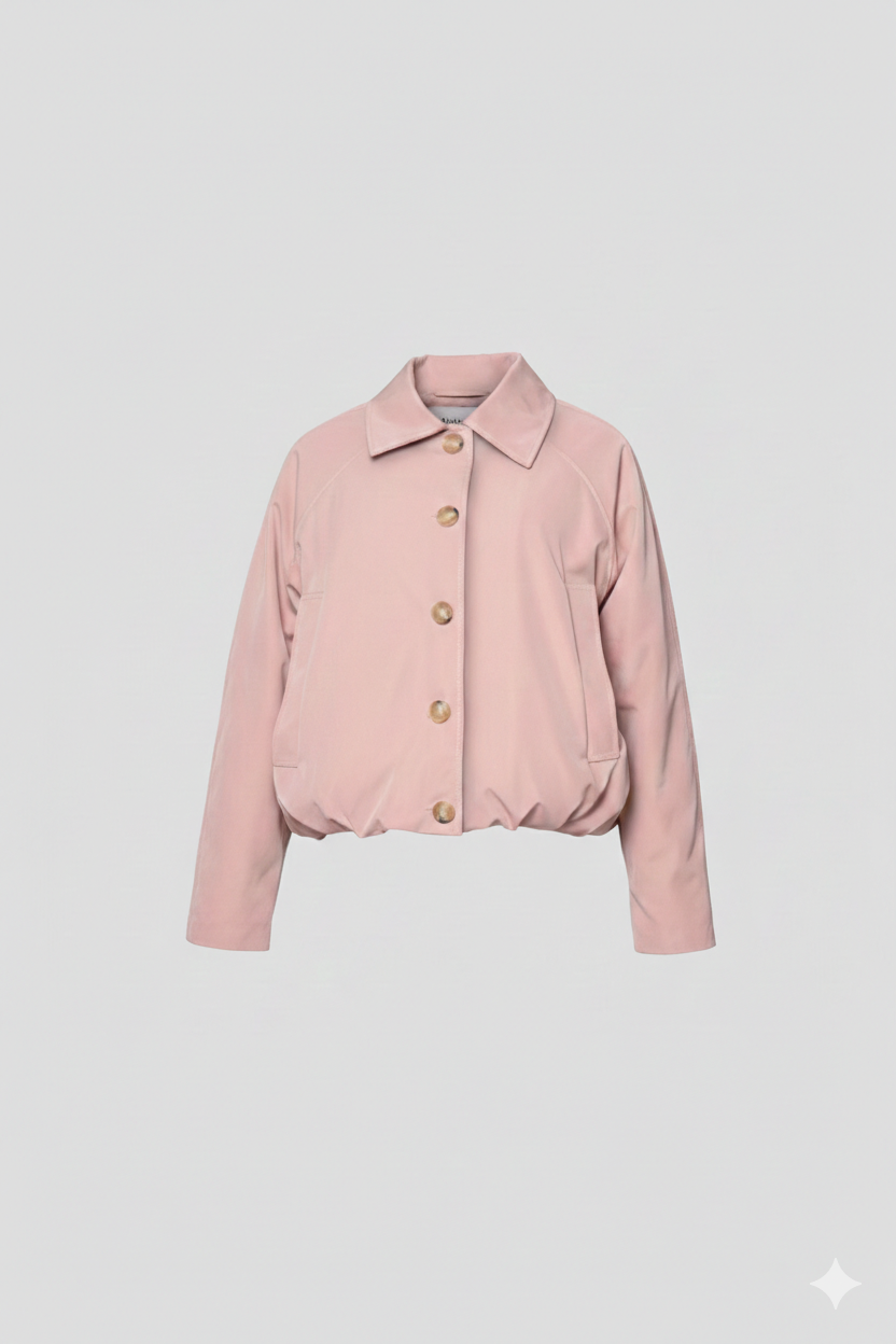 Bomber impermeabile con colletto