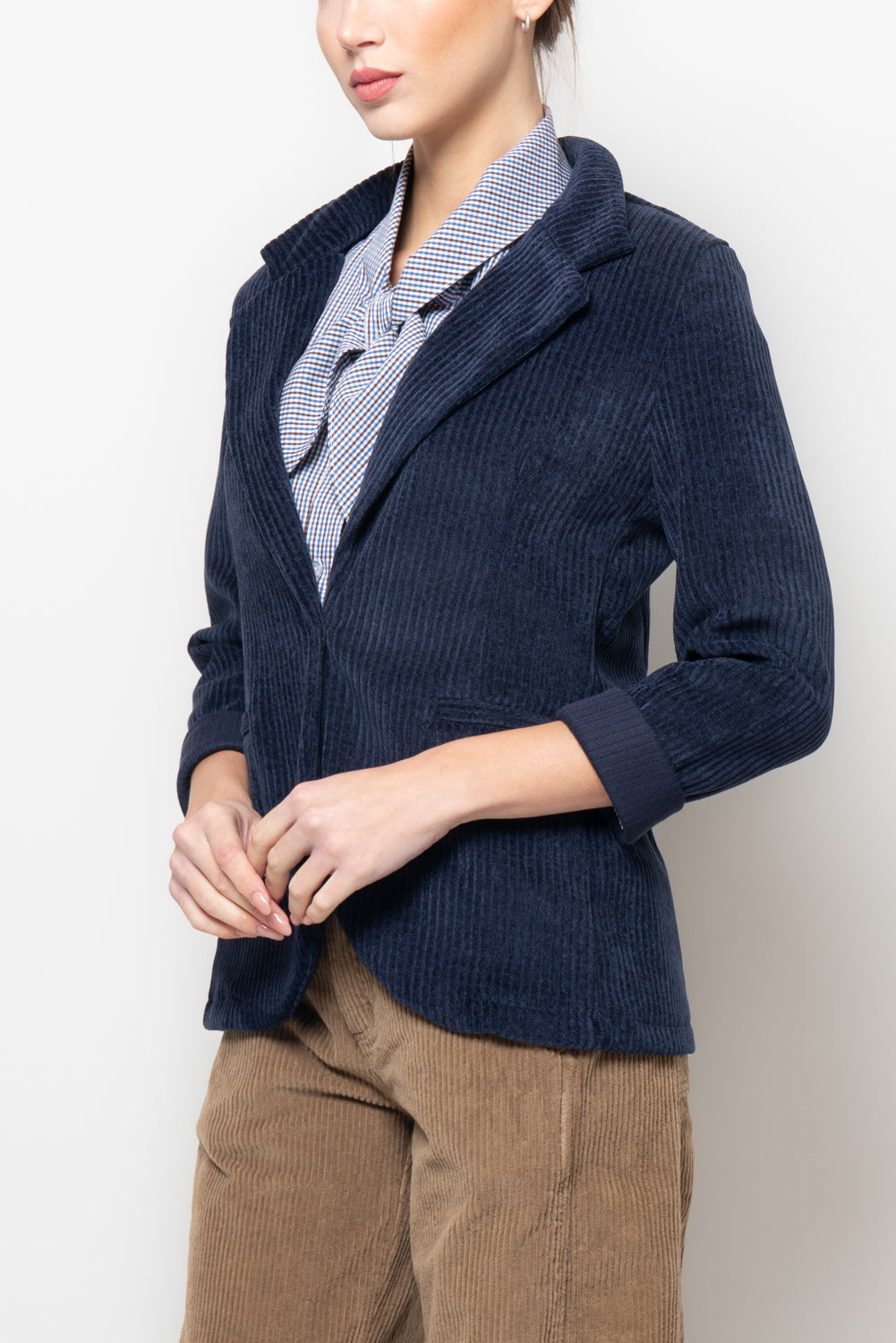 Giacca sfiancata in velluto