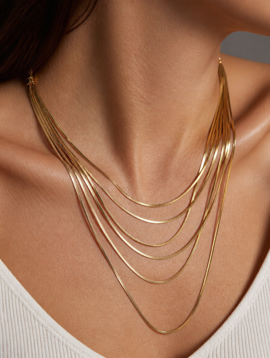 Collana multifilo scalata