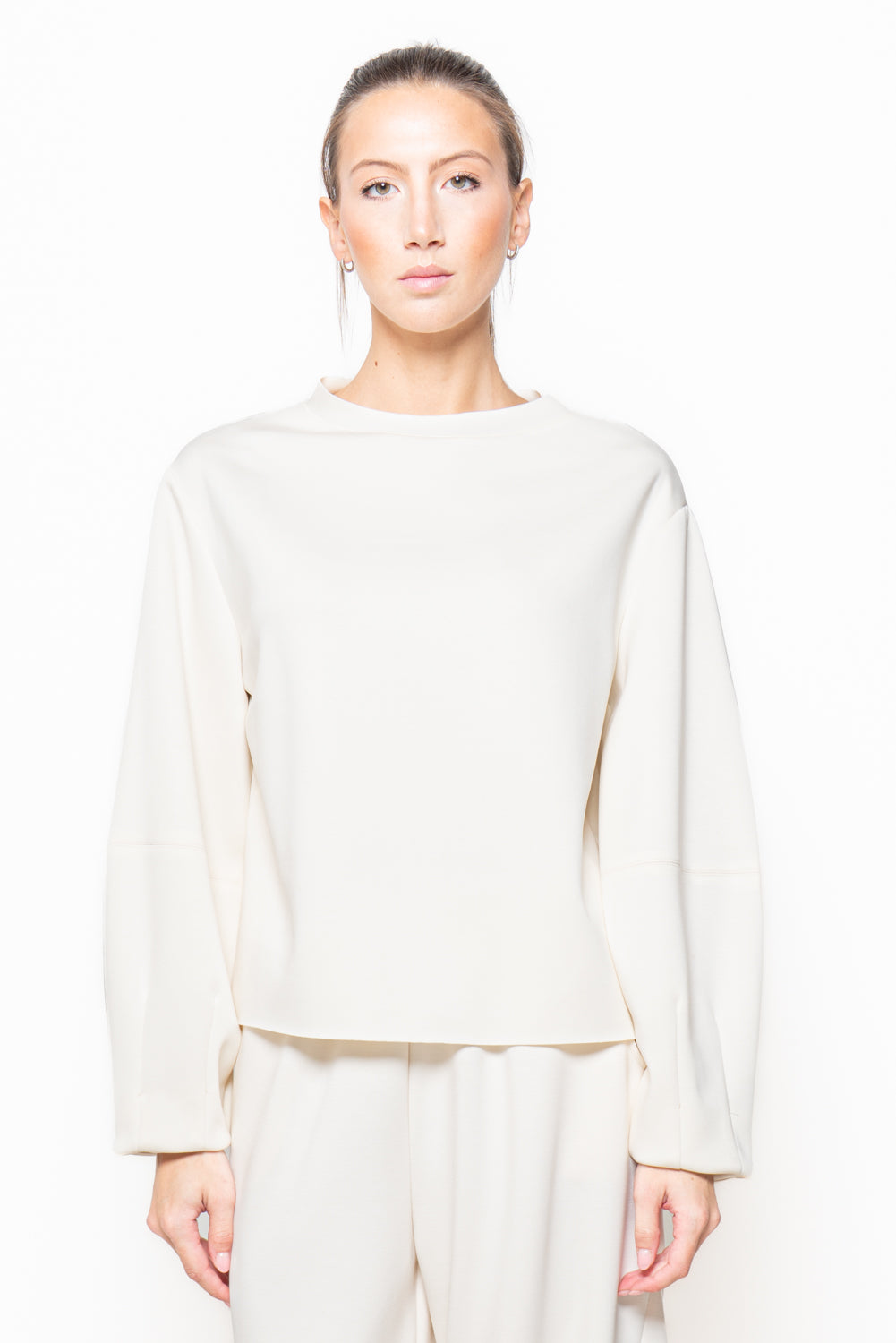 Felpa in neoprene con dettaglio cucito sulla manica