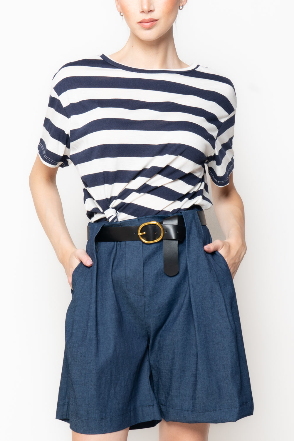 T-shirt a Righe bicolore