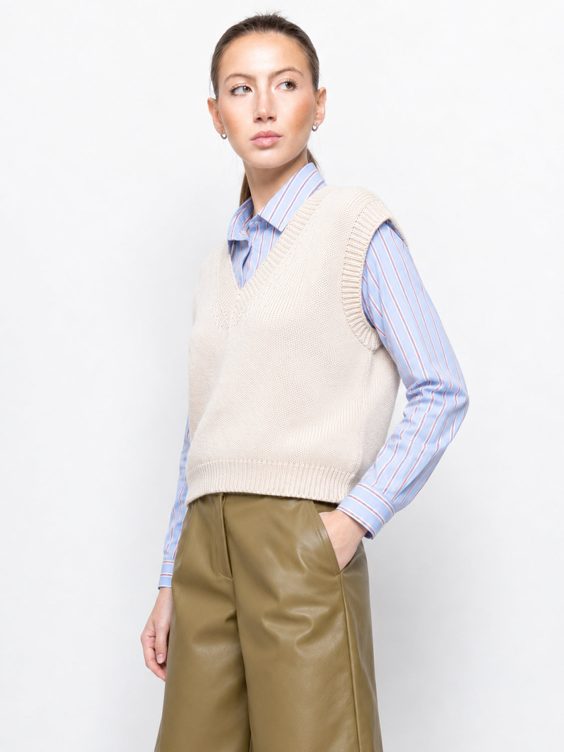 Gilet con scollo a V