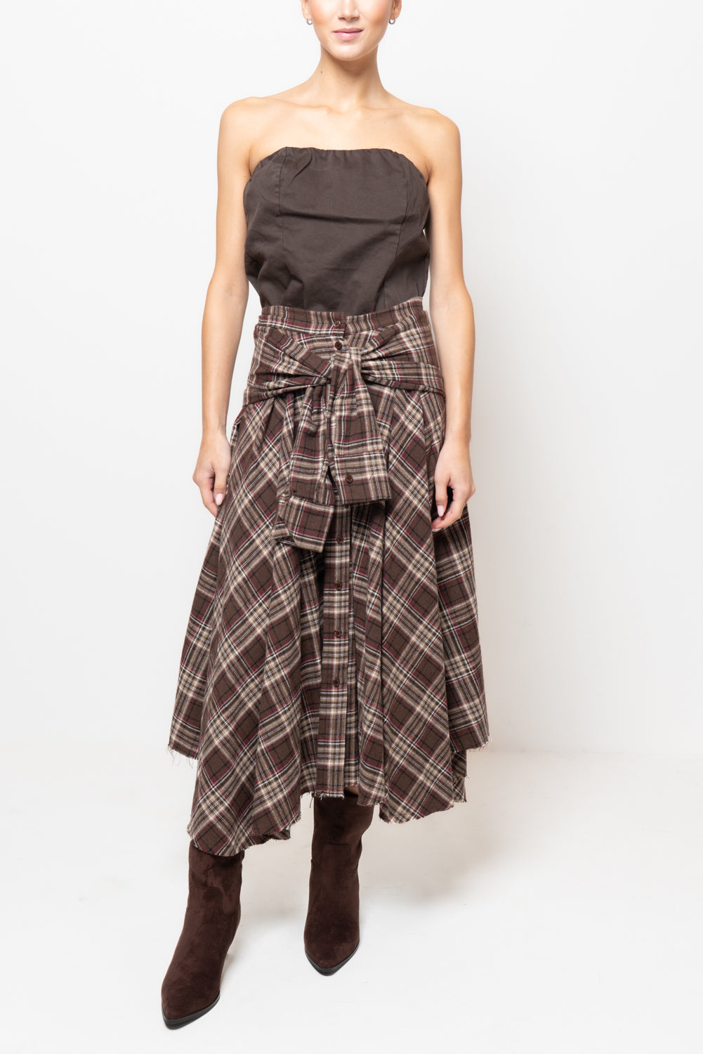 Gonna a quadri con fusciacca