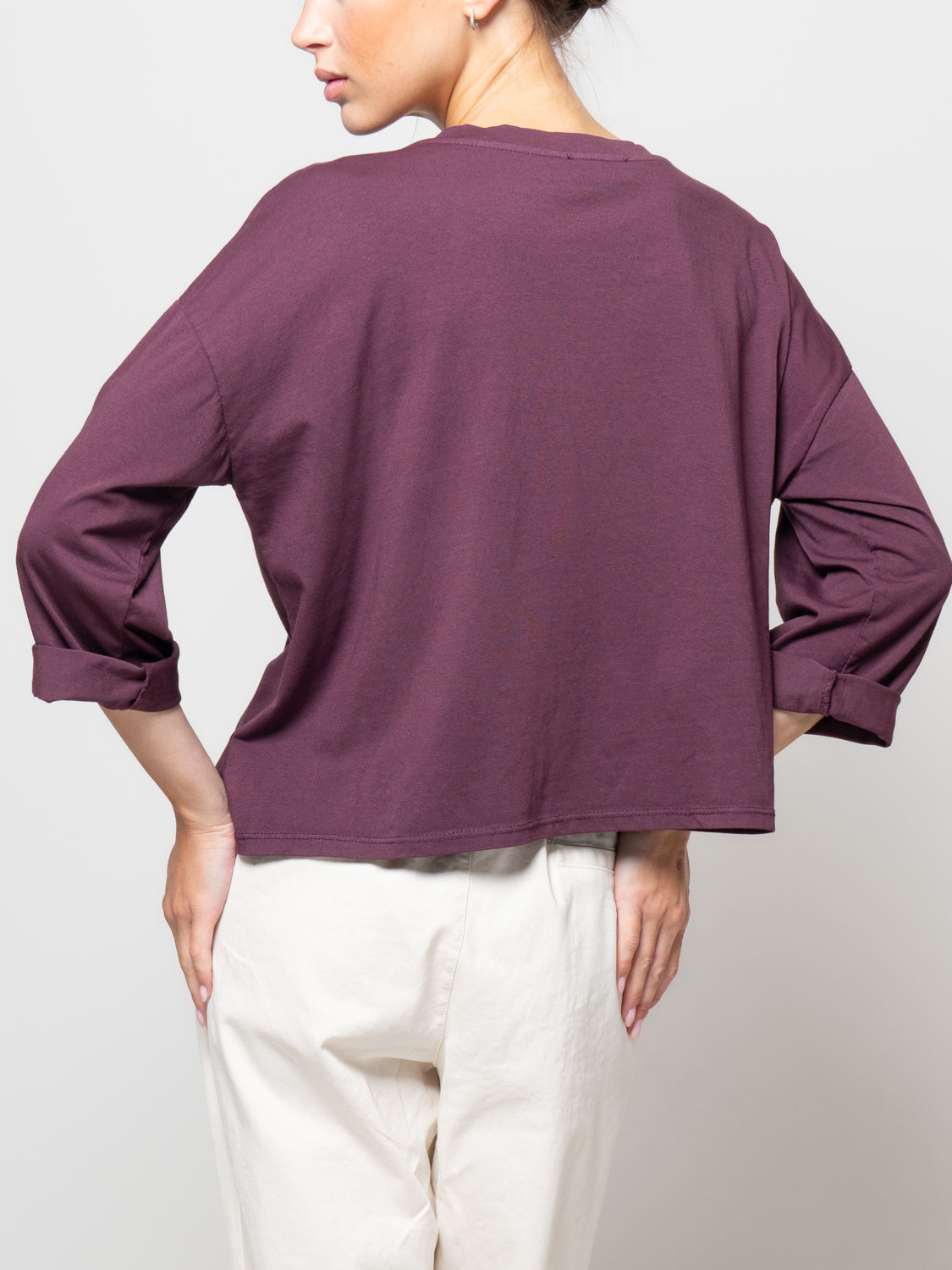 T shirt a manica lunga con tasca