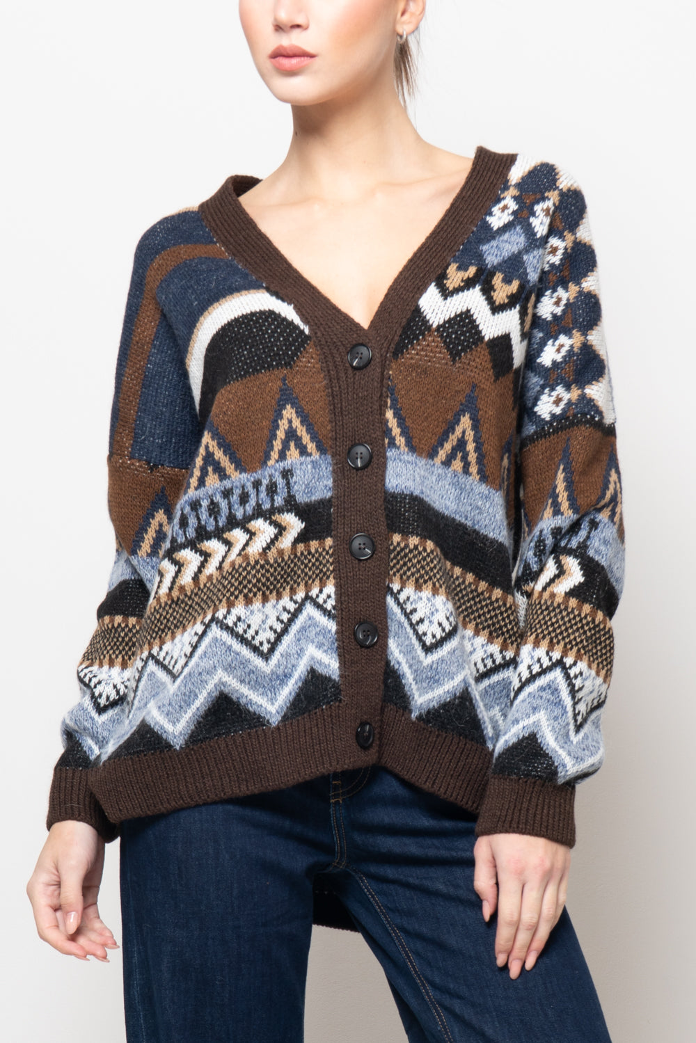 Cardigan fantasia etnica