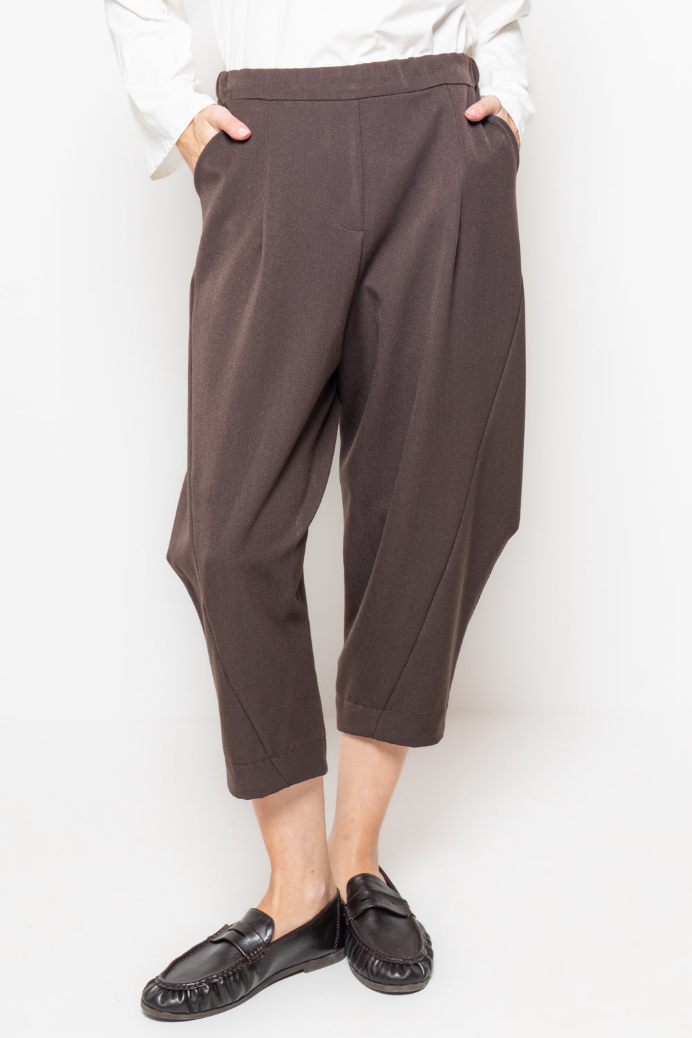 Pantalone baggy vita alta