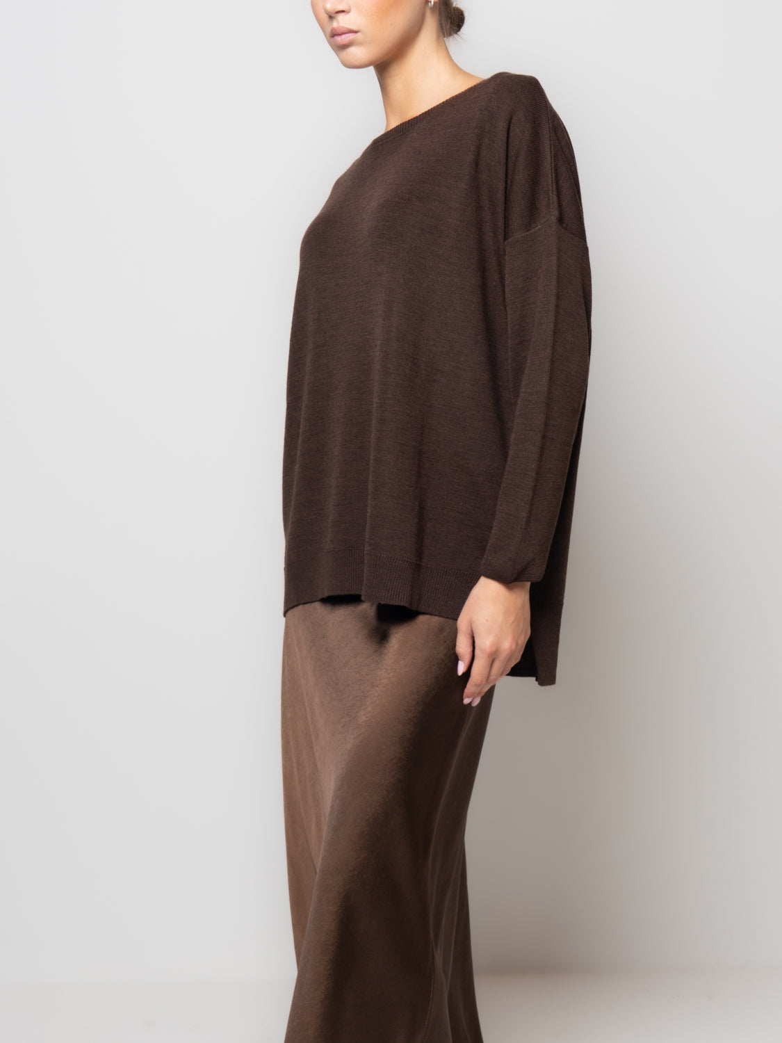 Maglia over misto lana