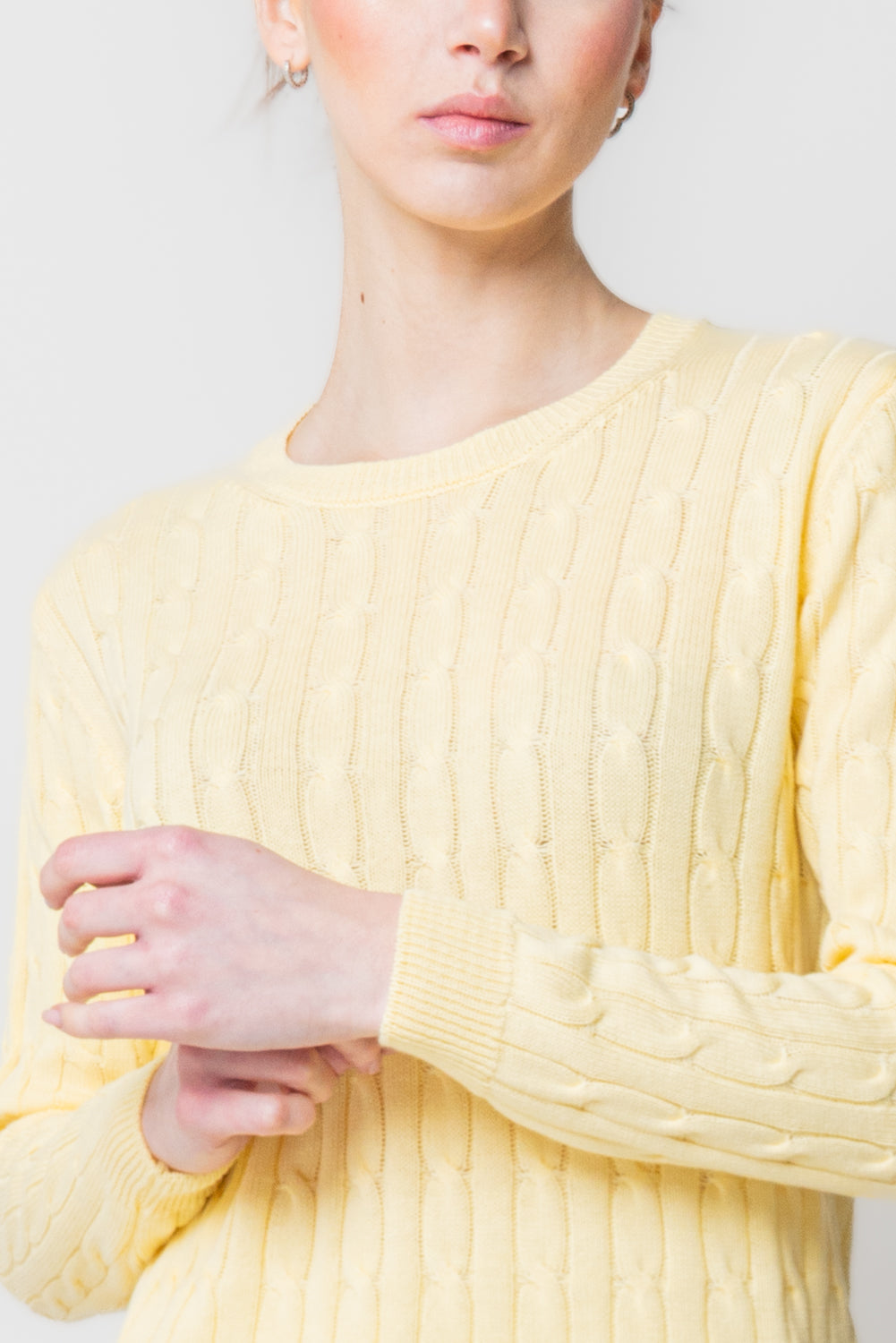 Maglia a Trecce in Cotone Leggero