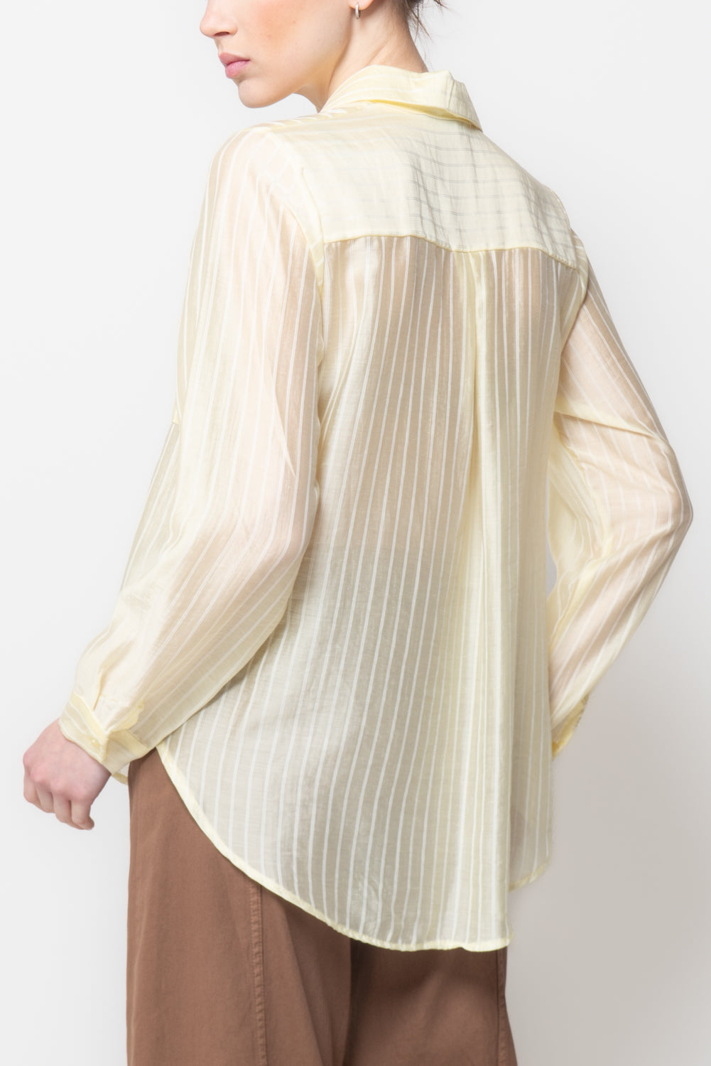 Camicia a Righe con Tasche