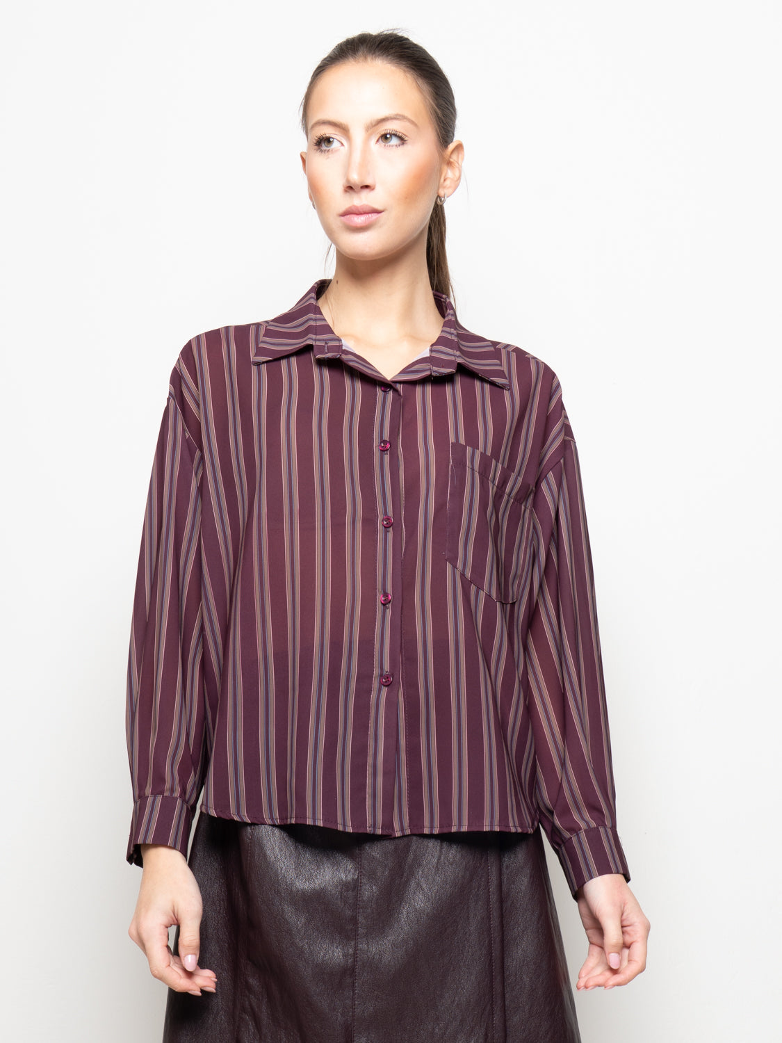 Camicia a righe con taschino