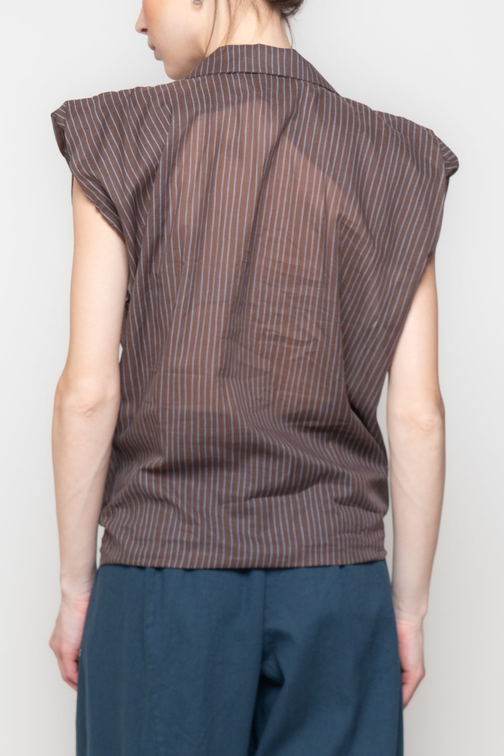 Camicia Smanicata a Righe