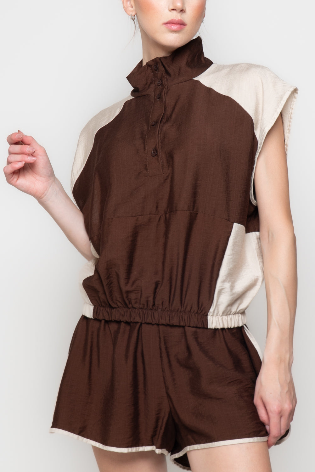 Casacca crop Color-Block